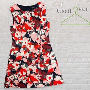 The Limited dress Sz 12 pink, red, white, gray and navy.